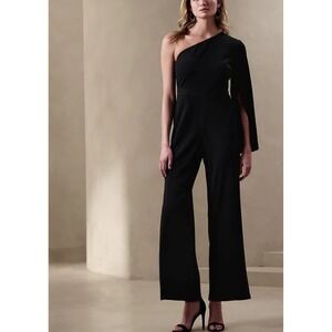 Banana Republic Crepe One Sleeve Jumpsuit‎ Size 14 NWT